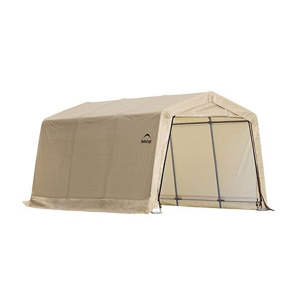 Auto Shelter, 10' x 15' x 8', Peak Style Instant Garage, Sandstone